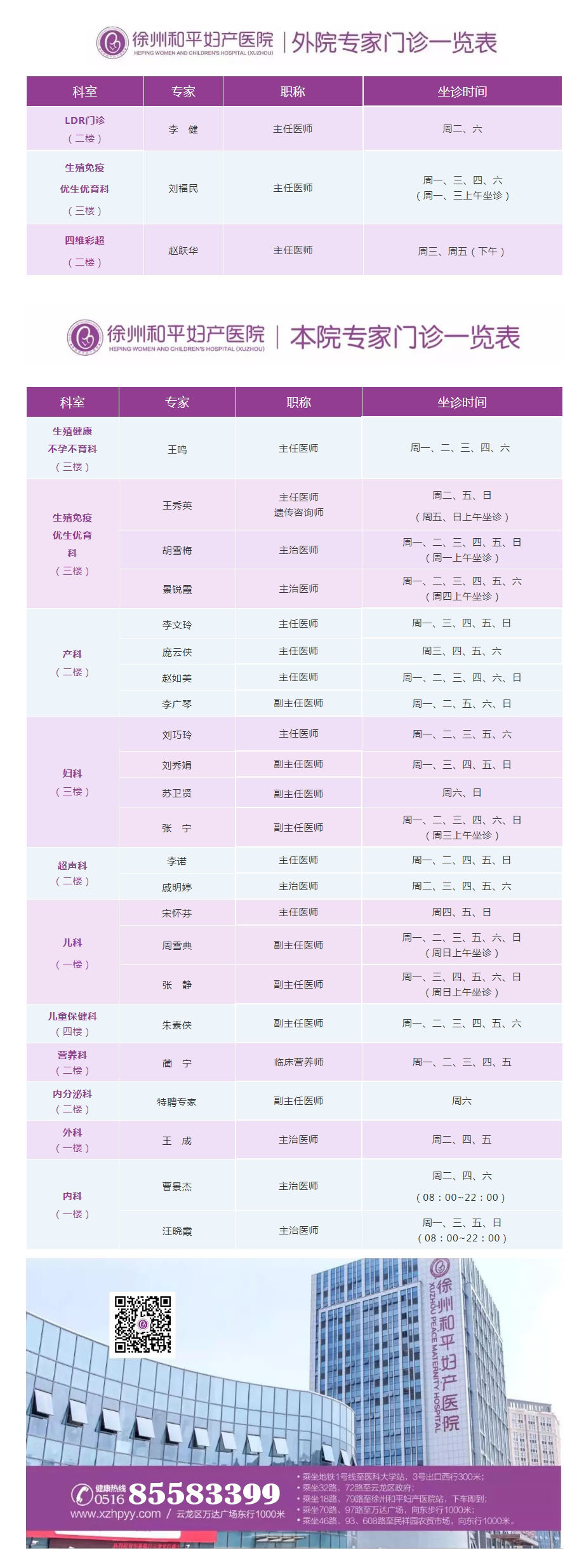 和平妇产医院2021年11月22日—11月28日专家坐诊时间表(图2) 和平妇产医院2021年11月22日—11月28日专家坐诊时间表(图2)