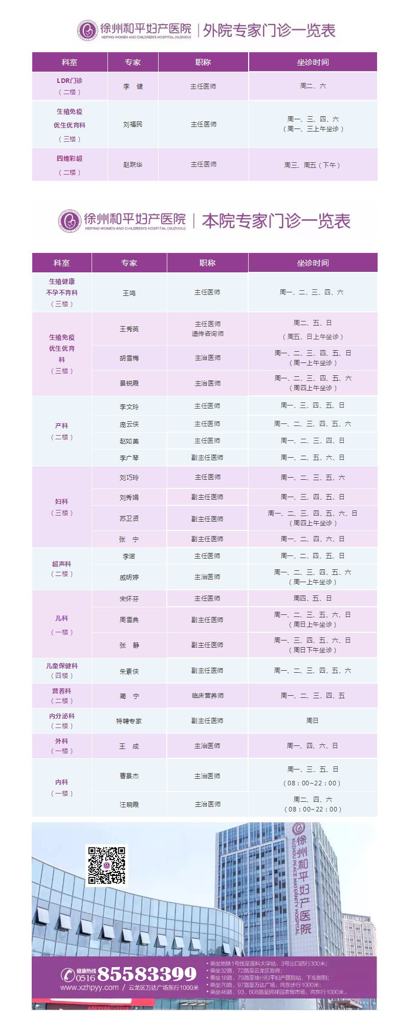 和平妇产医院2021年12月13日—12月19日专家坐诊时间表(图2) 和平妇产医院2021年12月13日—12月19日专家坐诊时间表(图2)